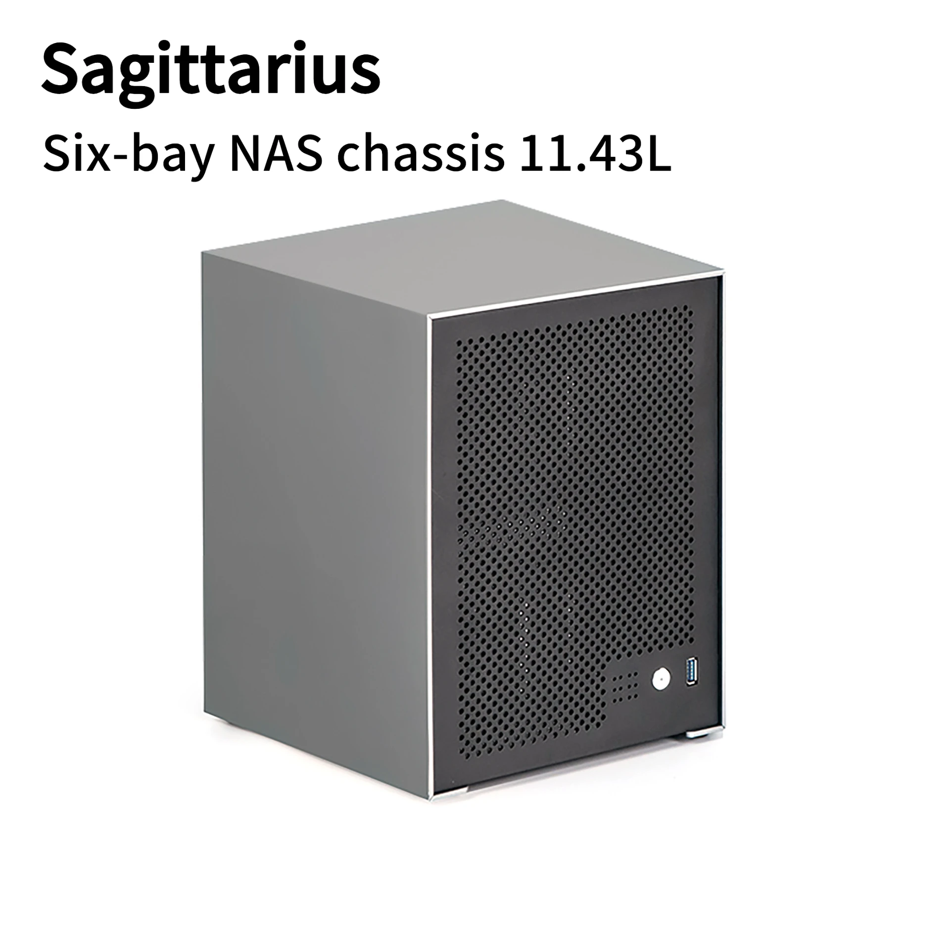 

Sagitta 6-дисковый NAS-шасси толщиной 3 мм с ЧПУ, анодированный алюминий, черный, материнская плата ITX, совместимая с небольшим источником питания 1U