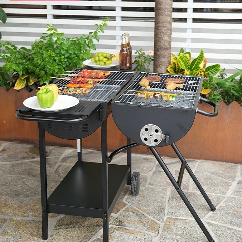 Villa courtyard barbecue grill outdoor charcoal home smokeless barbecue L.