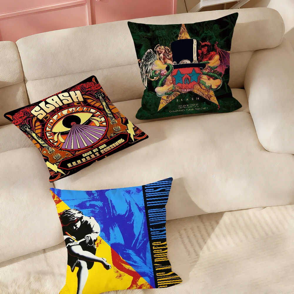 Guitarist S-Slash Kissenbezug, geeignet für Schlafzimmer, Wohnzimmer, Autos, Heimdekoration