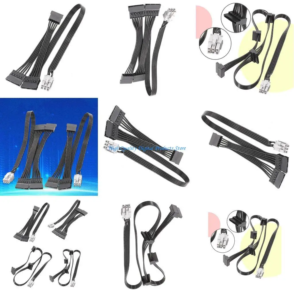 

U2JE PCIE Graphics Card Cable for LEADEX Modular 15PIN GPU Module Line 16AWG Straight/Elbow Head