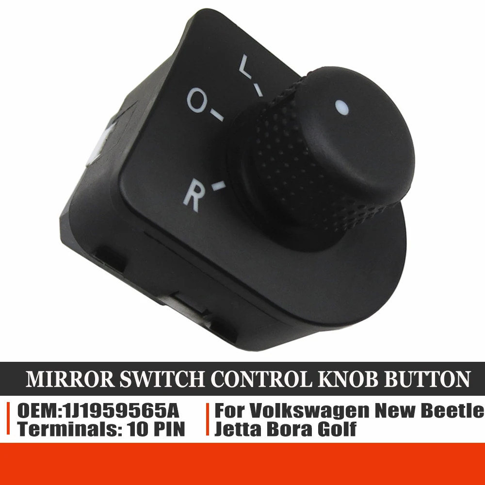 NEW Mirror Knob Switch Rearview Adjustment Button Control Parts 1J1959565A For Volkswagen Beetle Jetta Bora Mk4 Golf