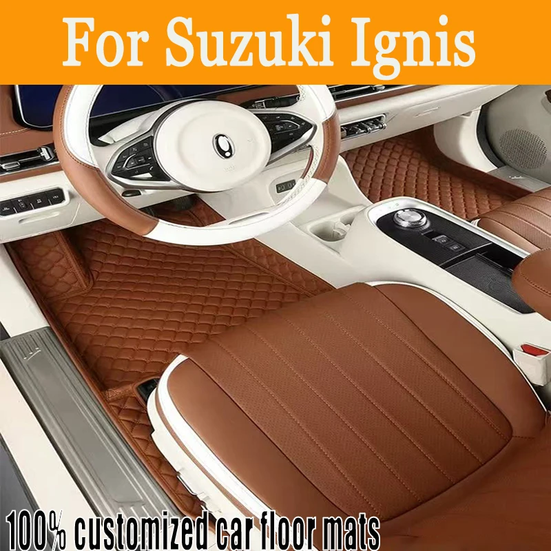 الحصير سيارة مخصصة للسيارات لسوزوكي Ignis 2017 2018 2019 2020 السيارات الفاخرة الجلود الرجال النساء الحصير السيارات التغطية الكاملة