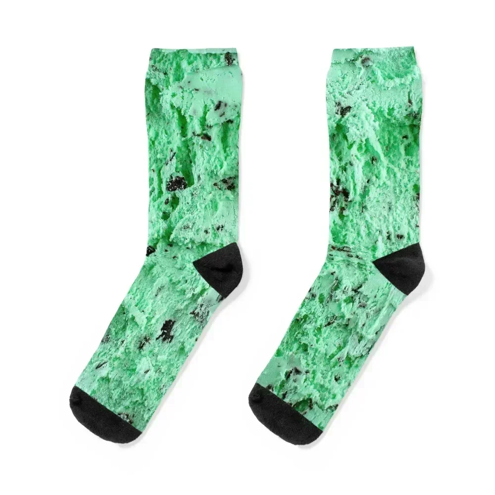 

Mint Chocolate Chip Ice Cream Socks Thermal man winter christmas gifts Heating sock summer Men Socks Luxury Brand Women's