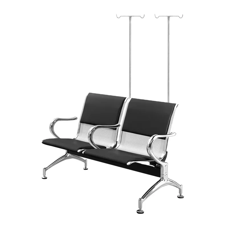 

Half Leather Hospital Infusion Room Waiting Bench Clinic Transfusion 2 Seaters Waiting Chairs
