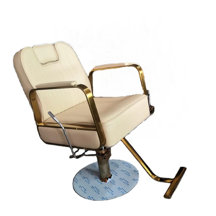 كراسي صالة على الطراز الشمالي من Kisen عارية باللون الأبيض والأسود والوردي والذهبي وقاعدة للاستلقاء لصالونات الحلاقة بتصميم مخصص لصالون الحلاقة