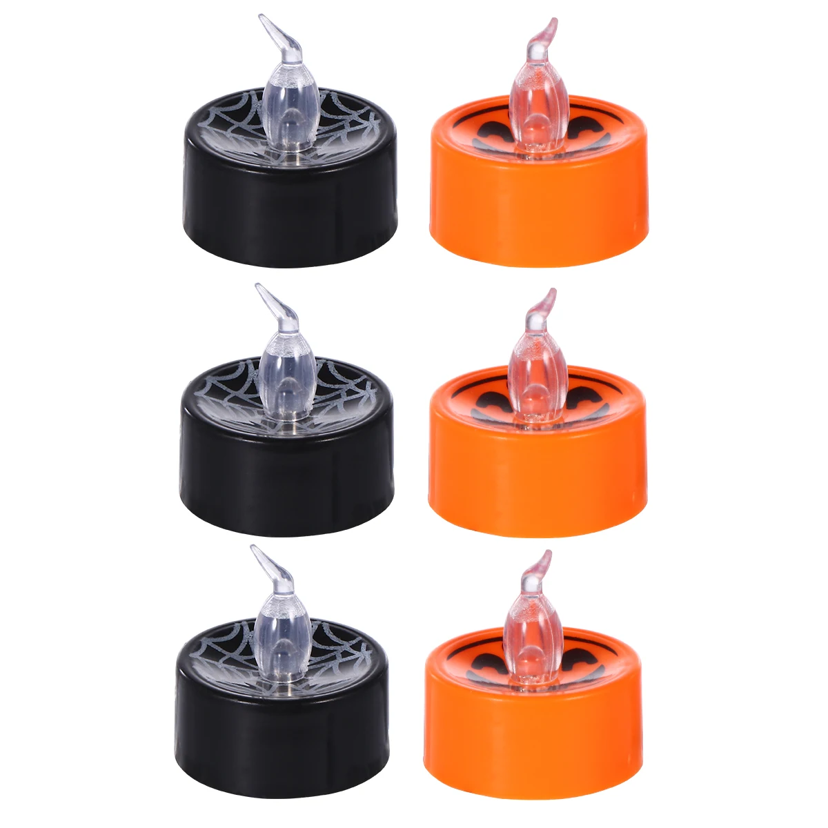 6 قطع من مصابيح العنكبوت للهالوين، مادة ممتازة للاستخدام الآمن للحيوانات الأليفة العائلية، بدون مصباح الهالوين المقطر