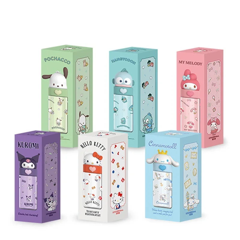 500ML Kawaii Sanrioed Cinnamoroll bottiglia d\'acqua Anime Kuromi My Melodys Thermos tazze Cartoon Pochacco succo isolato ragazze regali