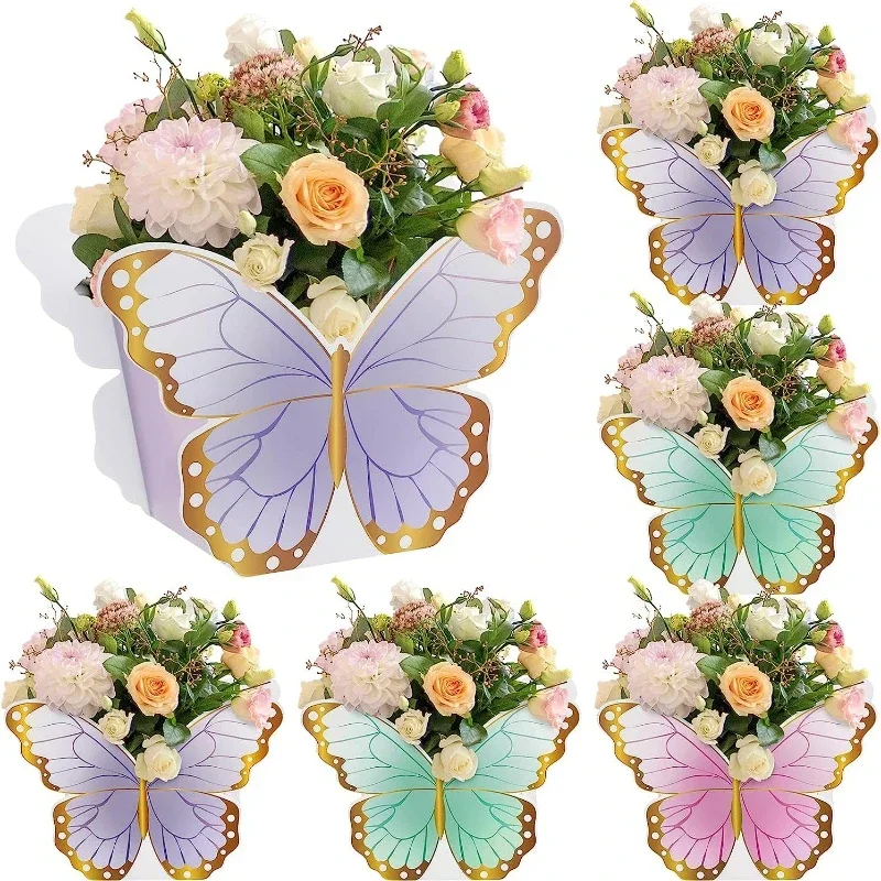 12 Pcs Butterfly Centerpieces Tea Party Favors Table Decor for Baby Shower Birthday Wedding Themed Supplies