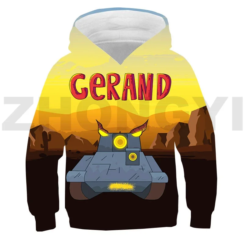 Kids Cartoon World of Tanks 3D Hoodie Children Anime Gerand Tanks Student Teens War Thunder Game Plus Size Printed Pullovers