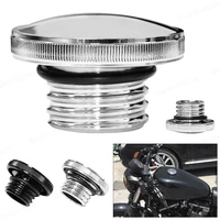 Tapa de tanque de combustible con ventilación cromada, suave para Harley Sportster 883 XL Dyna Softail 96-23