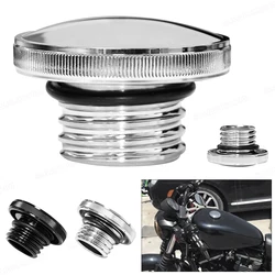Chrome Vented Gas Cap Fuel Tank Smooth For Harley Sportster 883 XL Dyna Softail 96-23