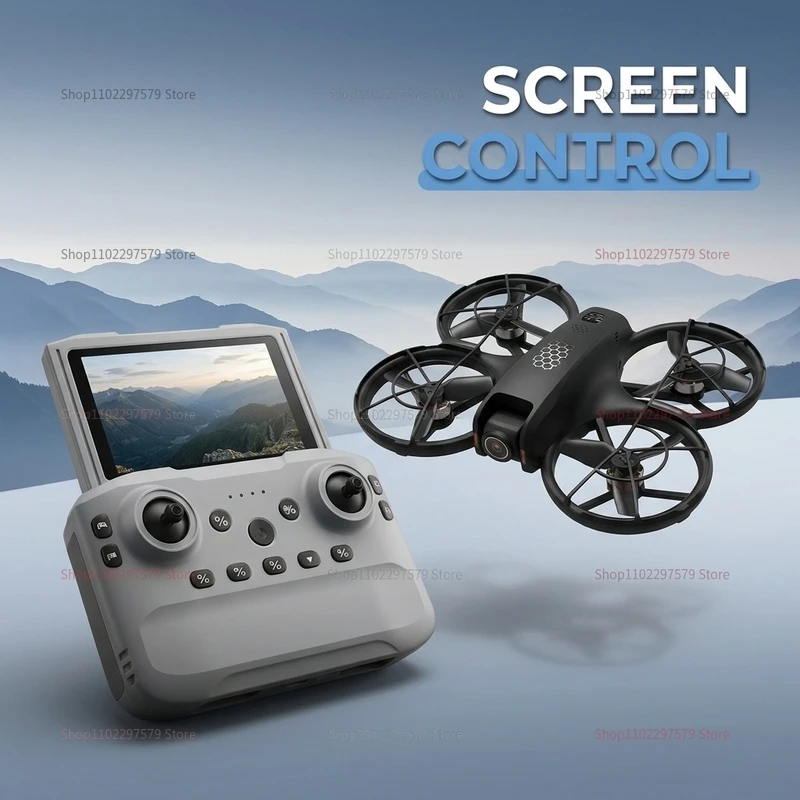 2026 New M5 Mini Drone 2.4inch Control Dual 8K Camera | Optical Flow Positioning Telescopic screen control For Beginner  gifts view 3