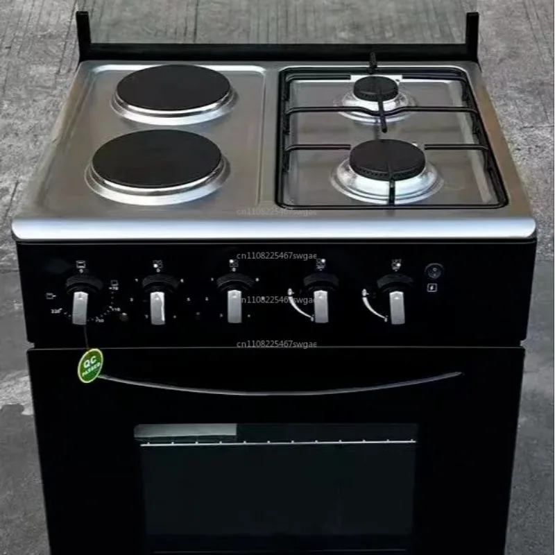 Free Standing Gas Stove with Grill 2 Gas 2 Electric +Electric Oven Multi Functional Stove and Oven All-in-one Kitchen Machine