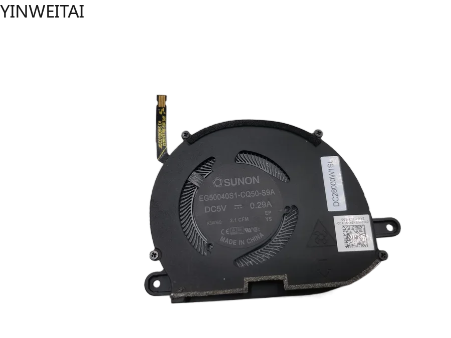 

Laptop CPU GPU Cooling Fan EG50040S1-CQ40-S9A EG50040S1-CQ50-S9A DC5V 0.29A 4Pin for Dell XPS 13 9320 0XTRJG 0T3MX3