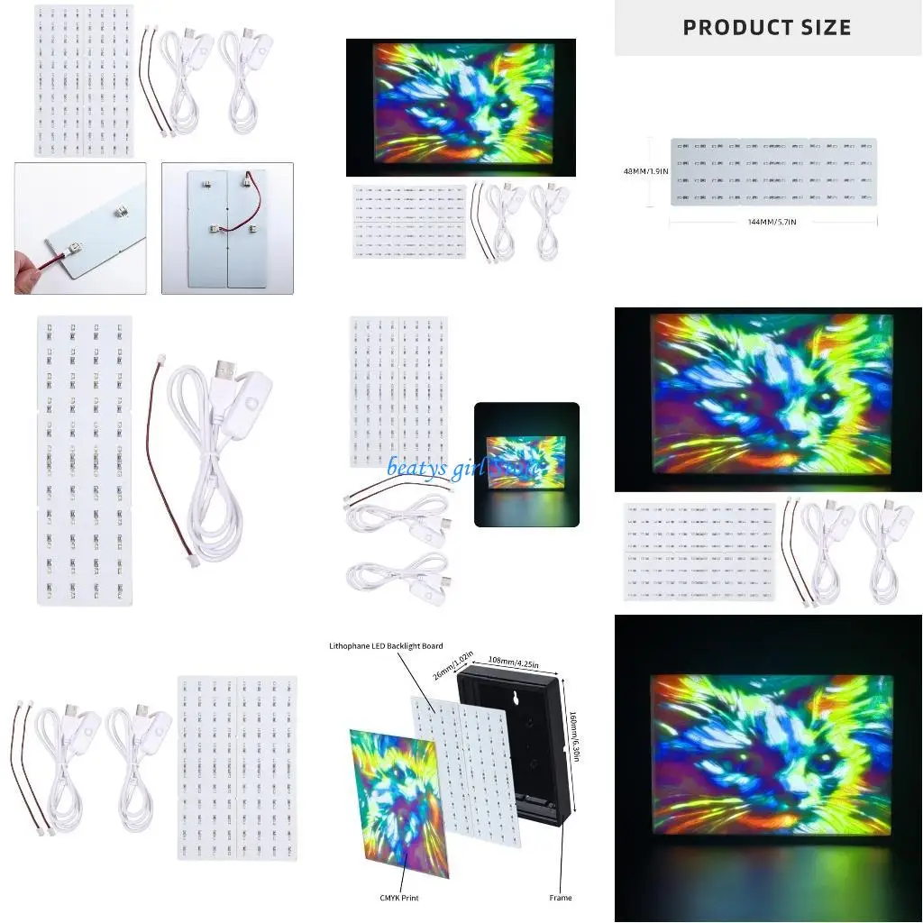 

C7AB Led Panel LED Backlight Board Replacement For Lab LED Backlight Board Lithophane 3D Print for CMYK Lithophane Bundle