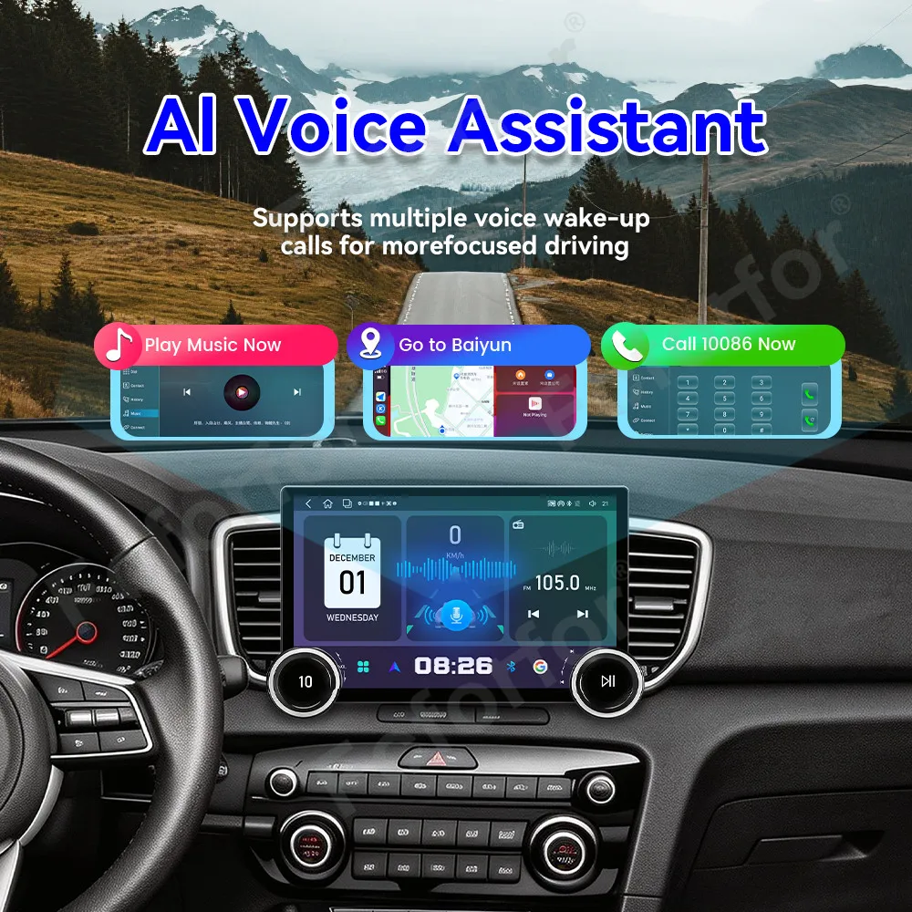 11.5 Inch Android 15 Crystal Clear HD Touch Wireless CarPlay Android Auto GPS Multimedia Car Radio For Kia Sportage R 2018-2019