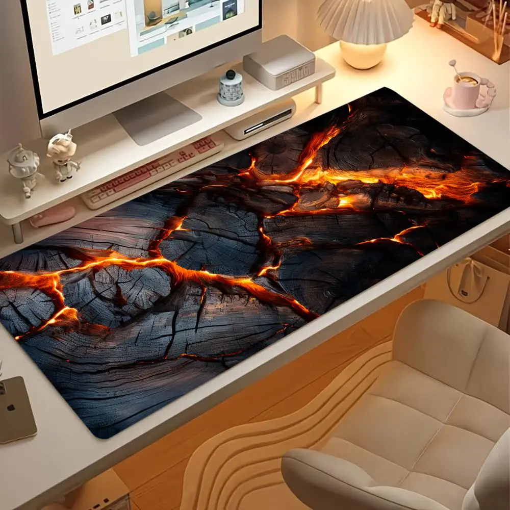 Computer Desks pad rubber anti-slip pc accessories edge locking large mouse pad desk pad gaming mats Lava Wood Fusion office mat
