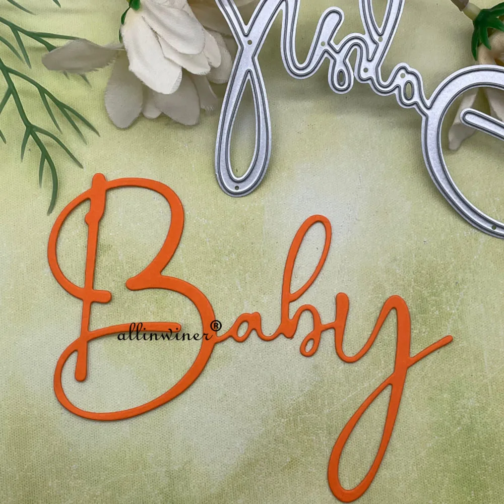 

Металлические вырубные ножи-трафареты Baby Letters для скрапбукинга, альбомов, бумажных открыток и тиснения