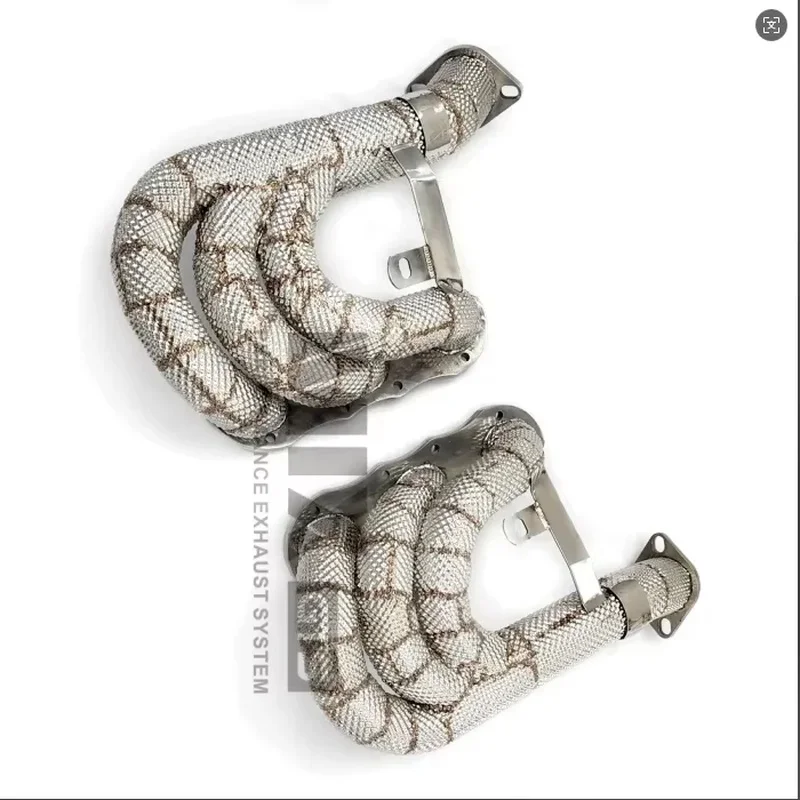 Exhaust Manifold Header Set Fit for Porsche Cayman Boxster 981 3.4L 2012-2016 SS304 Smooth Mandrel Bent Power Tubes