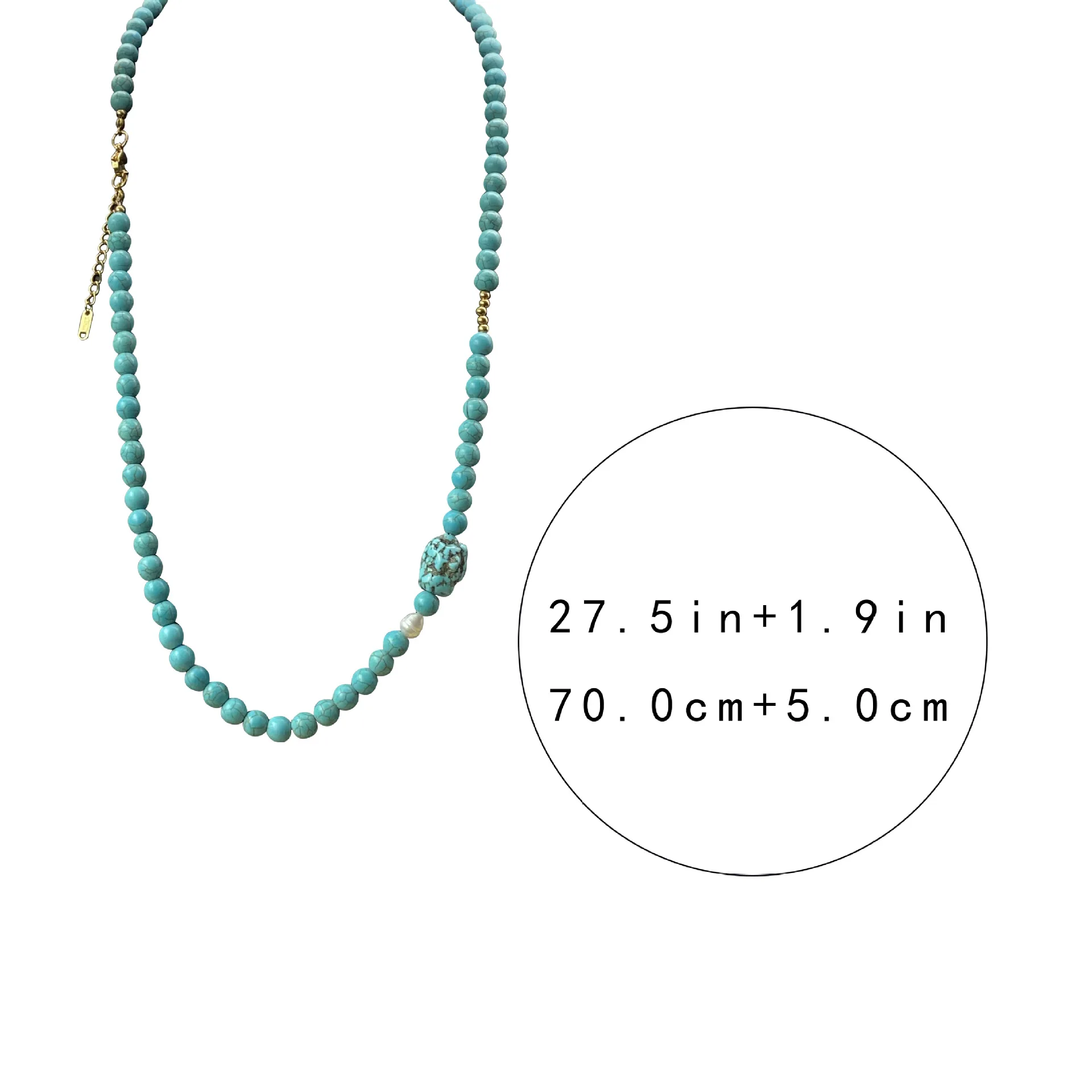 70cm High Quality Green Pine Beaded Necklace Sweater Chain for Women Trend Jewelry Gift