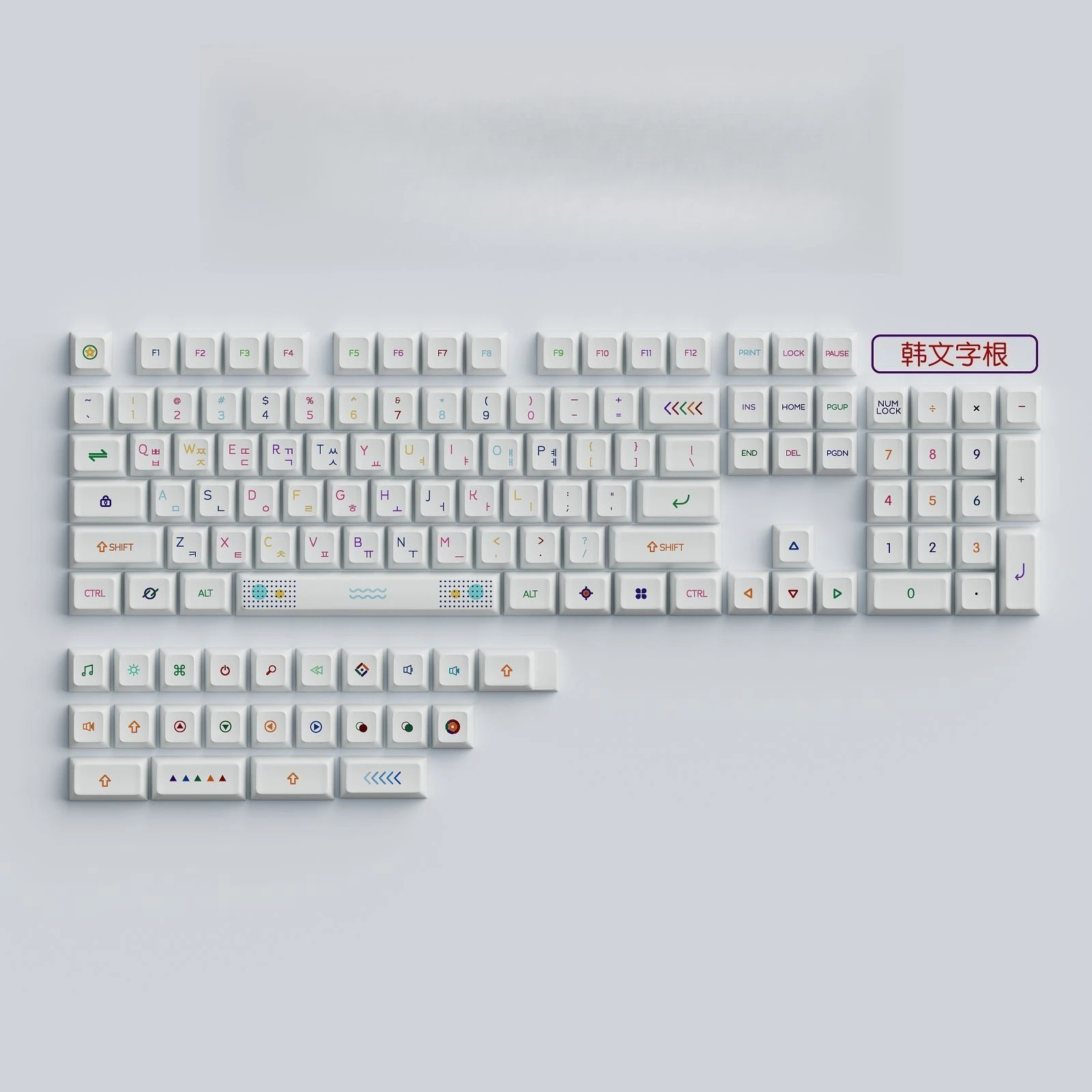 English Korean Russian PBT 134Pcs XDA Height Multi‑Language Keycaps Color Dye‑Sublimation Replacement for MX Mechanical Keyboard