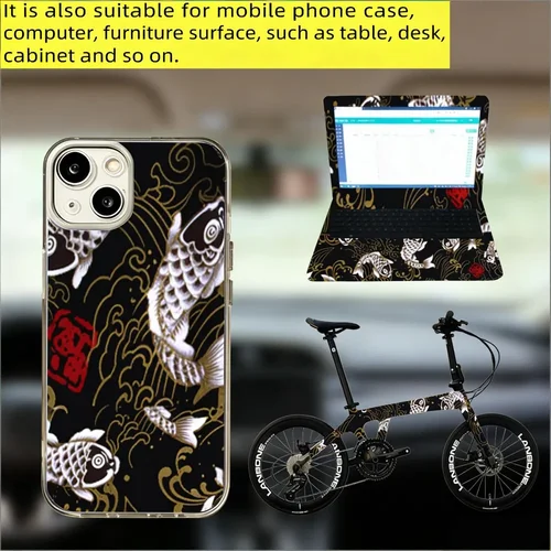 Imagen 2 del producto Pegatina Interior de coche estilo JDM, pegatina Interior automotriz bronceadora de algodón, cinta autoadhesiva con adhesivo y pegatina de tela de viento