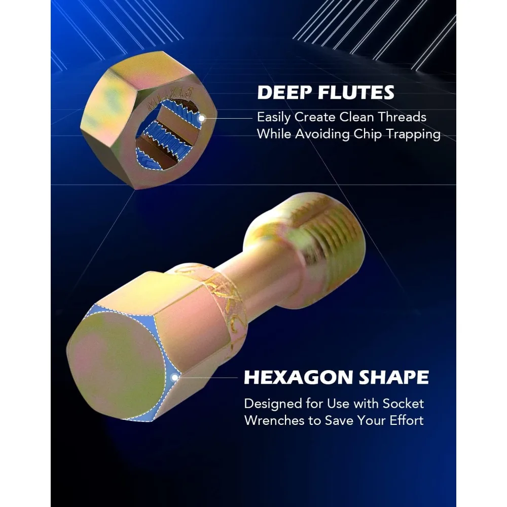 48-Piece Metric and SAE Thread Repair Kit with Taps, Dies, and Thread Files