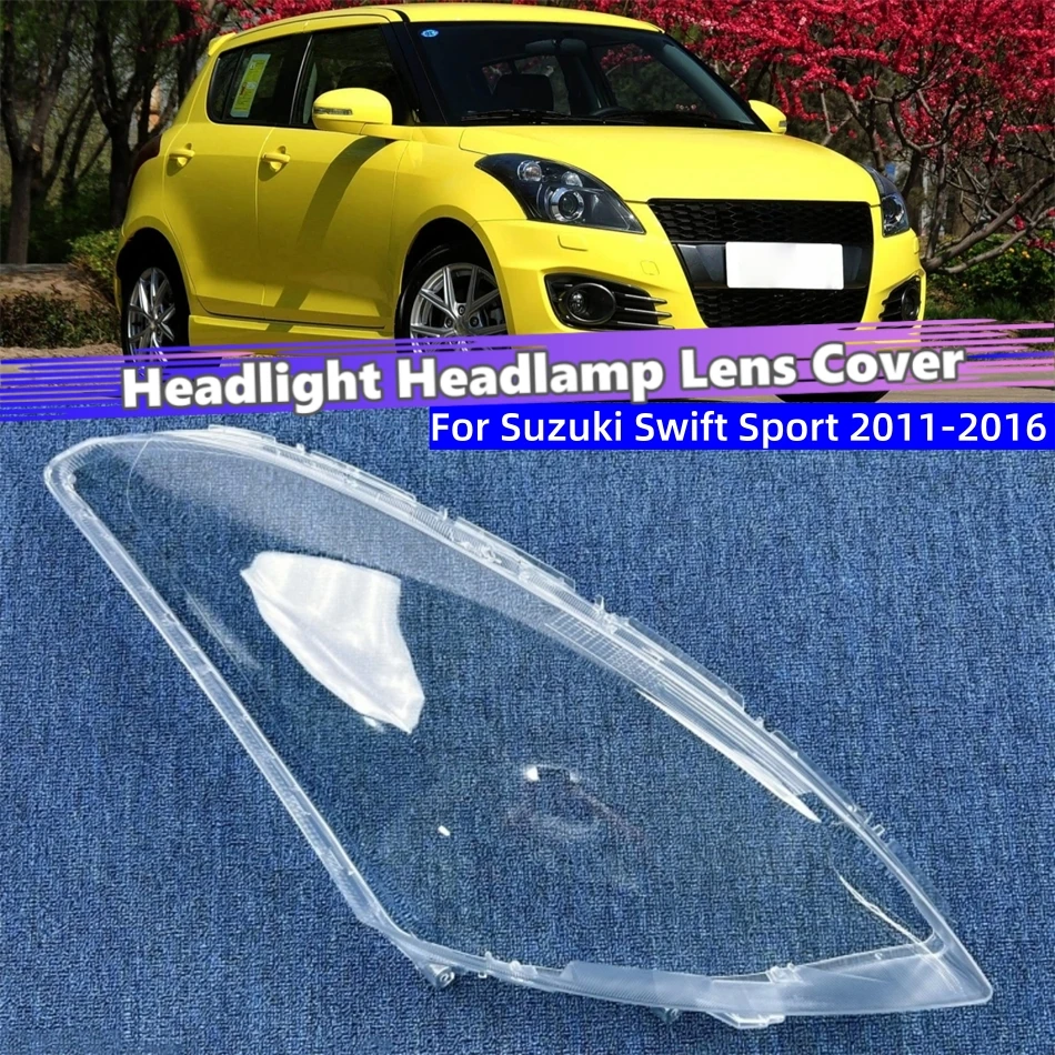 For Suzuki Swift Sport 2011 2012 2013 2014 2015 2016 Car Accesorries Polycarbonate High Gloss Fully Transparent Lampshade Cover