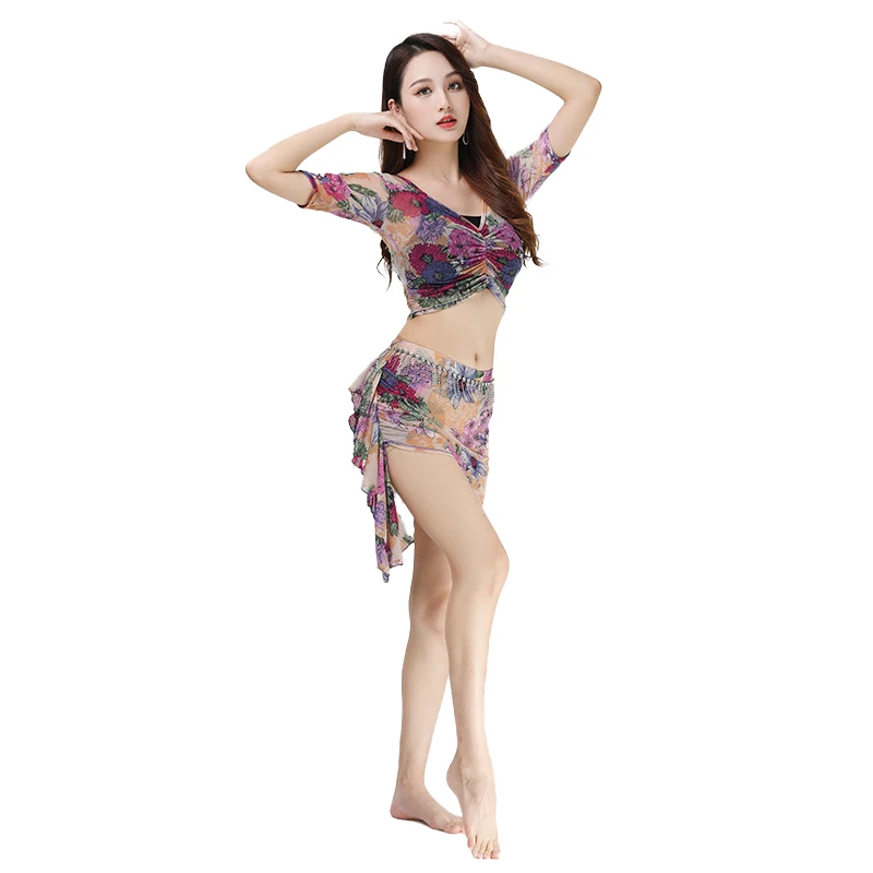 Bellydance Dress Set Sexy Costume Practice Clothes Oriental Performance Dress Stage Dance Fashion Wemen Traje Danza Del Vientre