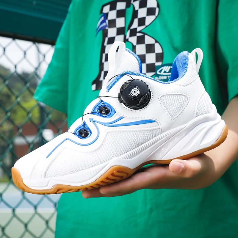 

Профессиональная обувь для бадминтона для мальчиков и девочек, тренировка в помещении, теннисная обувь, средний размер для взрослых, размеры 29-40