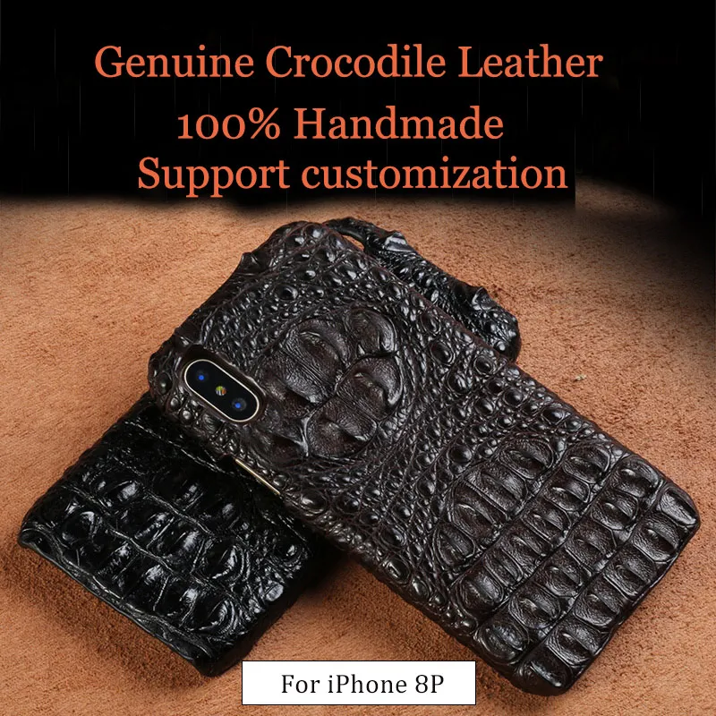 

LANGSIDI Luxury Original crocodile leather phone case iphone XR xs 11 pro max 12 handmade back cover iphone 12 pro max 8.