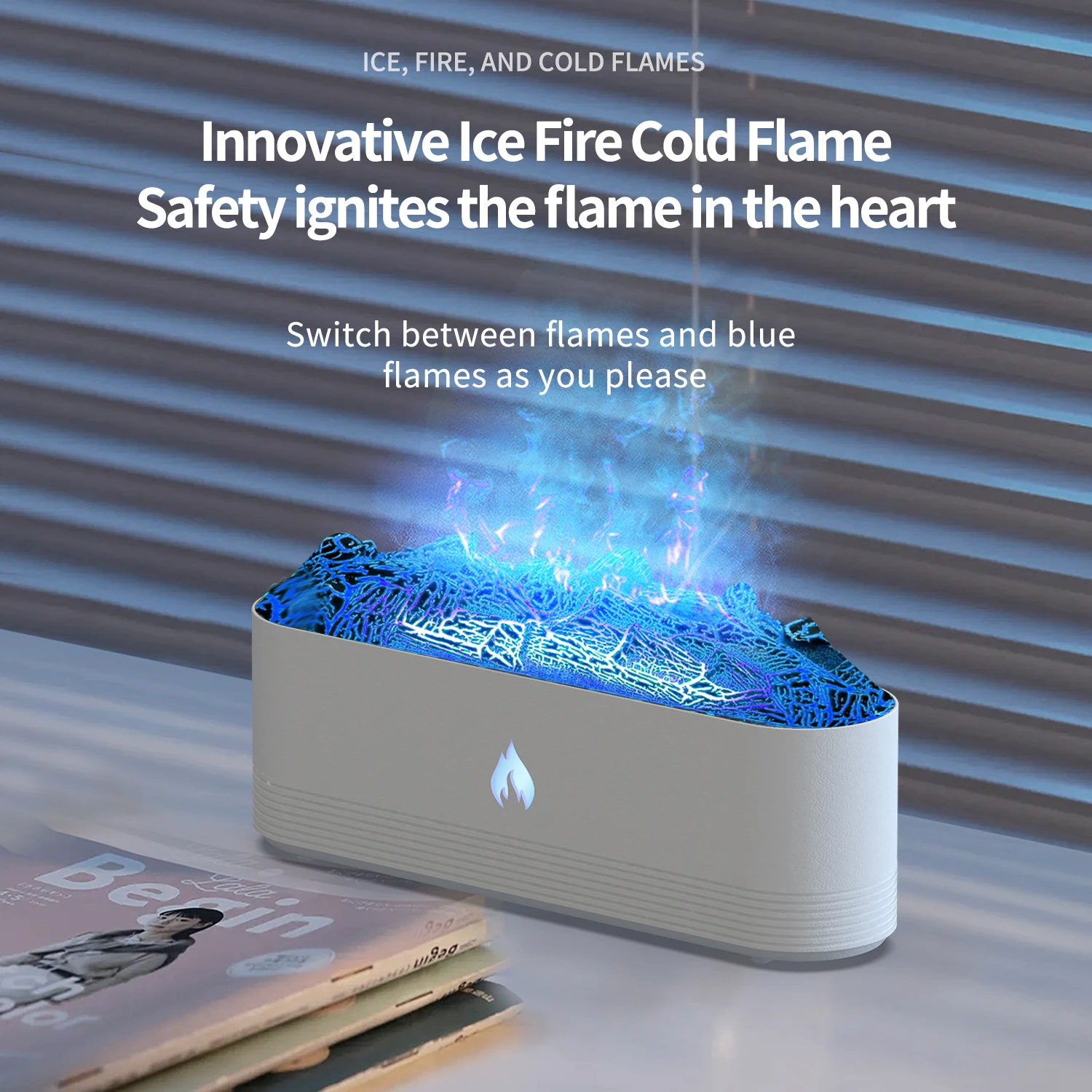 موزع اللهب للزيوت العطرية، ناشر رائحة مع رذاذ بارد، ناشر عطري مع حماية تلقائية للإيقاف، المنزل، المكتب