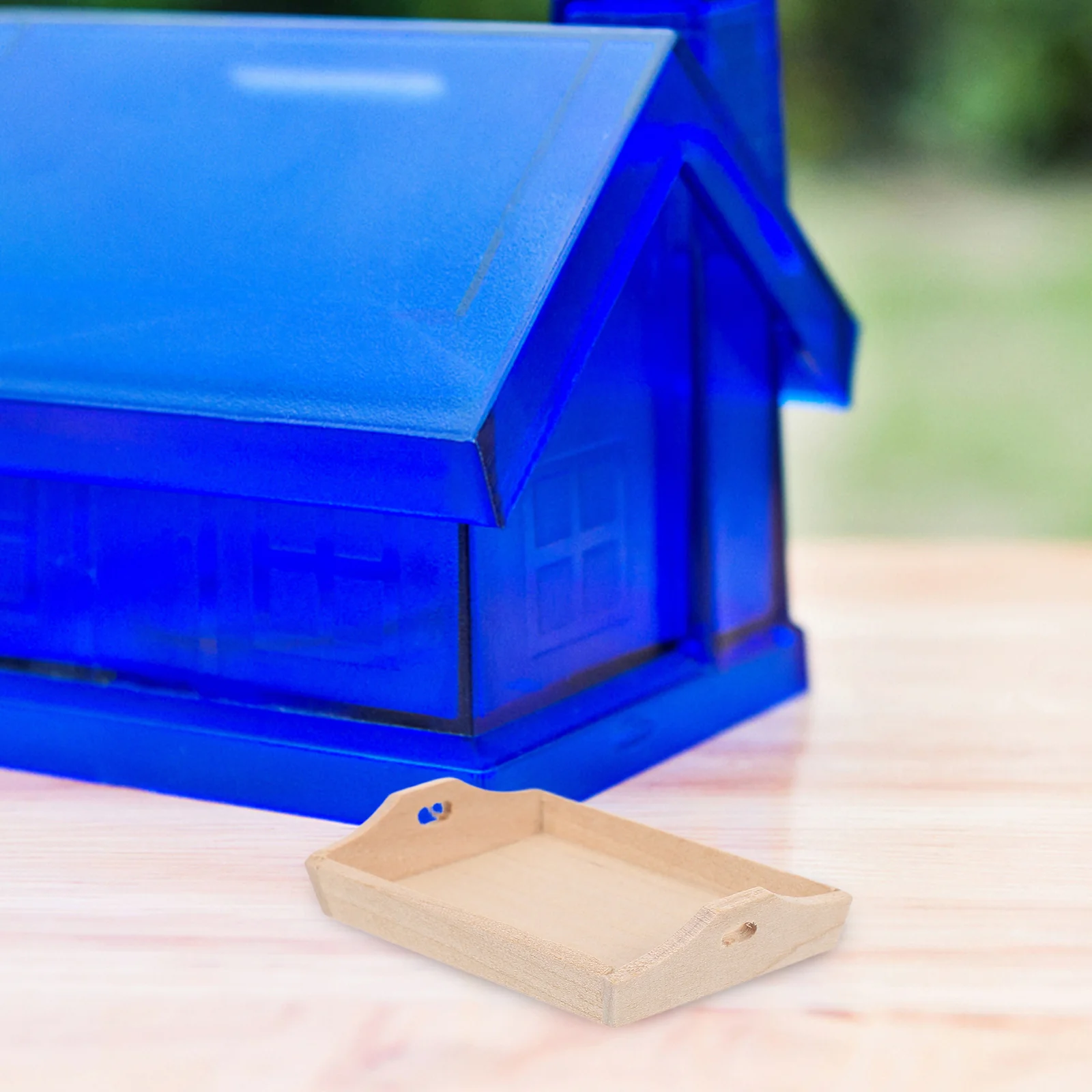 Mini Houten Broodbakje Keukenaccessoire voor Poppenhuis Decor Kinderen Fantasiespelset Beukenmateriaal Veilig Lichtgewicht Niet-kromtrekkend