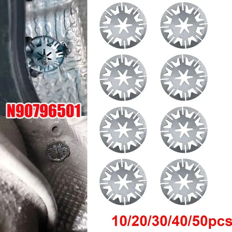 Undertray Exhaust Heat Shield Car Seat Metal Spring Washer Fixing Clip Nut Insulating Gasket Pad Metal Clamp Car Parts
