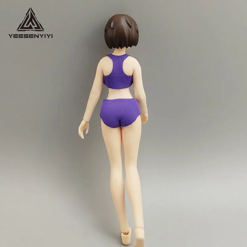 1/12 Scale ชุดออกกําลังกายสําหรับ 6 นิ้วผู้หญิง Action Figures กีฬา Bra & ชุด 15 ซม.ตุ๊กตา BJD เสื้อผ้า Tank Top & MINI กางเกงขาสั้น