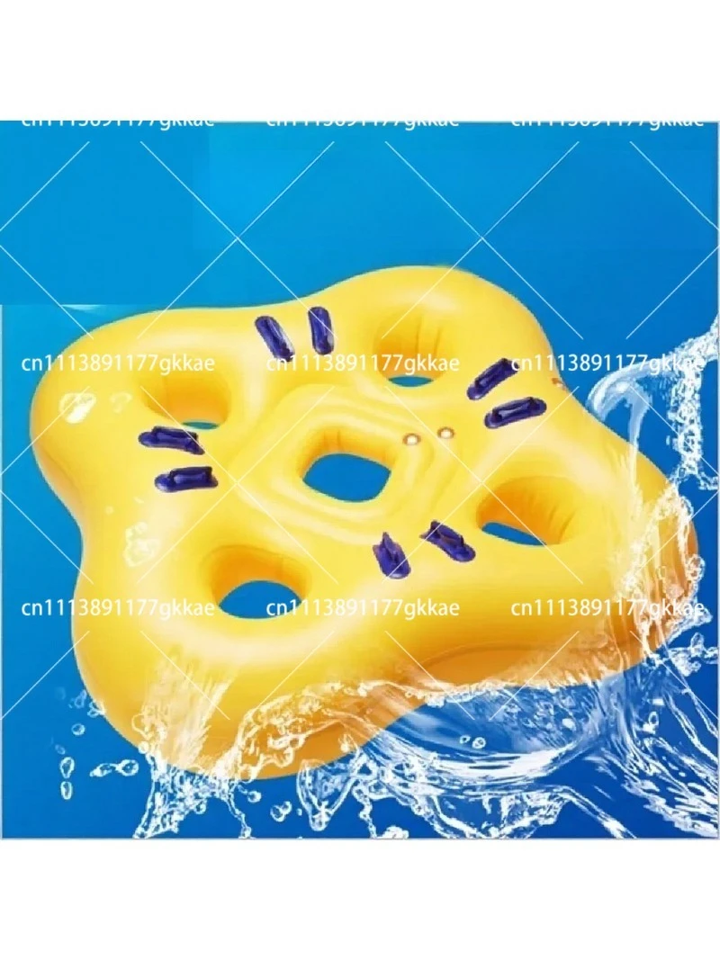 Inflatable Water Park Raft for 4 Person, Heavy Duty Pool Floating Ring Kayak Swim Tube for Party Summer Fun
