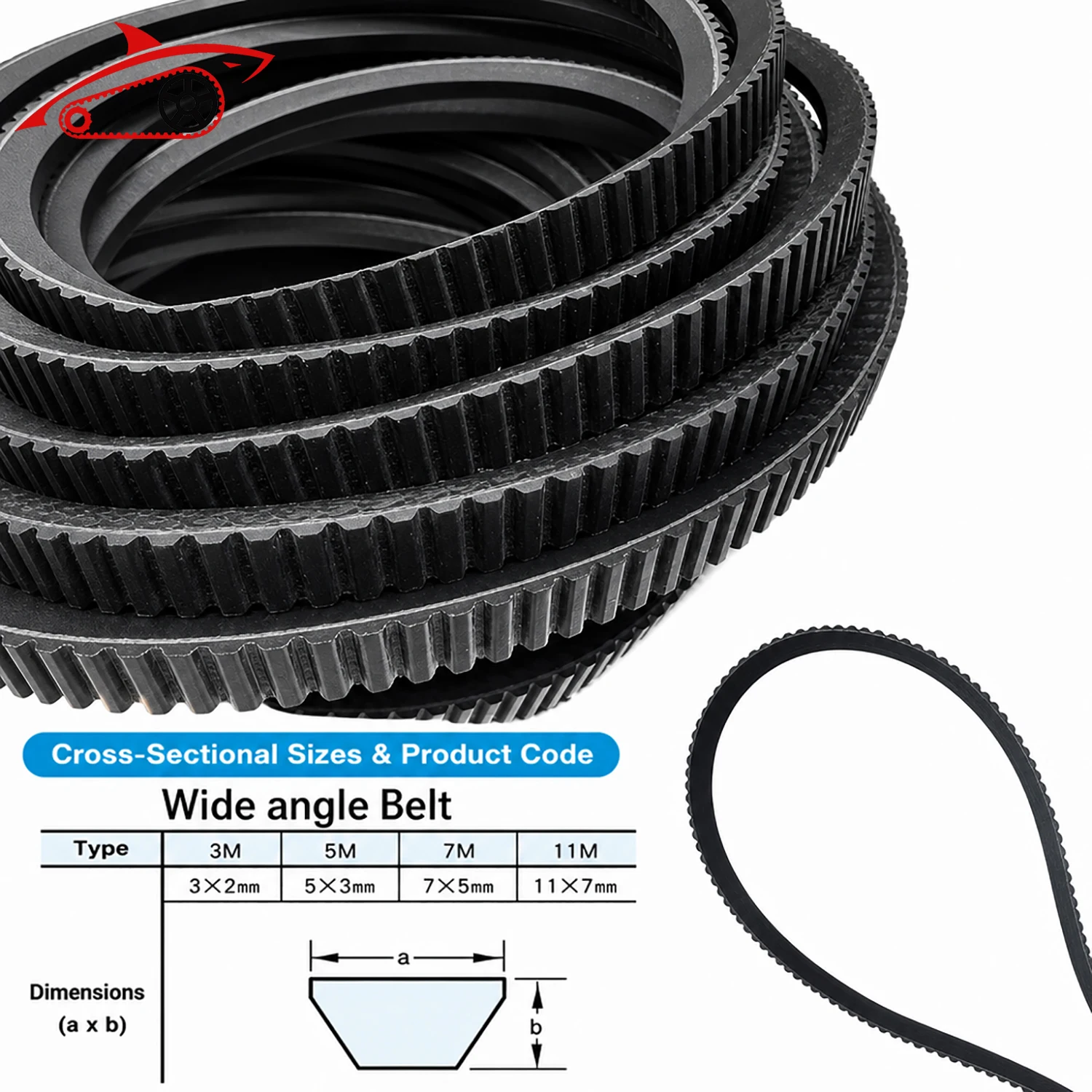 11M Wide Angle Belt 710 730 750 775 800 825 850 875 900 925 950 975 1000 1030 1060 1090 1120 1150 1180 1200 1220 V-Belt 11M Belt