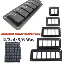 2 3 4 5 6 Way Dual LED Marine Boat Rocker Switch Panel For Truck Boat Car Switch Panel Lighter Socket Circuit Breaker