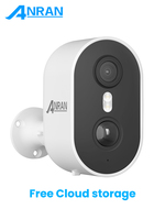 ANRAN 2K Outdoor Solar Security Camera Humanoid Detection HD Color Night Vision Wireless Surveillance Camera Free Cloud Storage