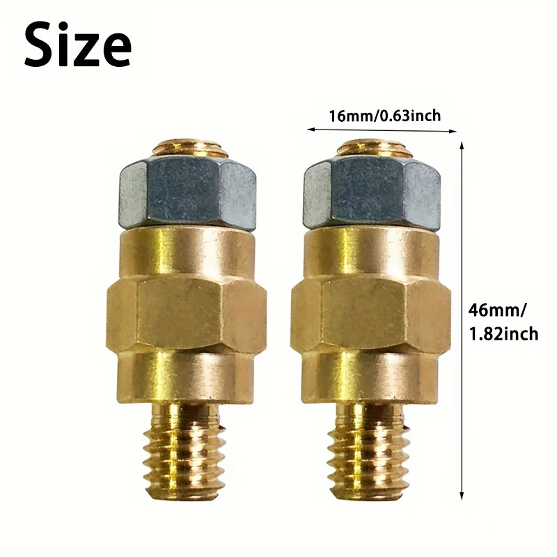 2pcs Heavy-duty Brass Battery Terminal Connectors 3/8-16 Threaded Seamless Installation for Assorted Car Series Safe Connection