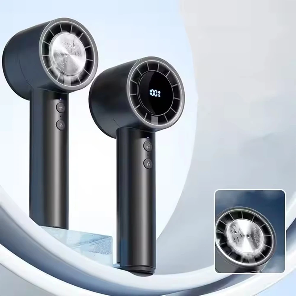 2000mAh 5-Speed Rechargeable Handheld Fan Portable USB Mini Hand Fan for Travel Office Outdoor Use Compact Personal Cooling Fan