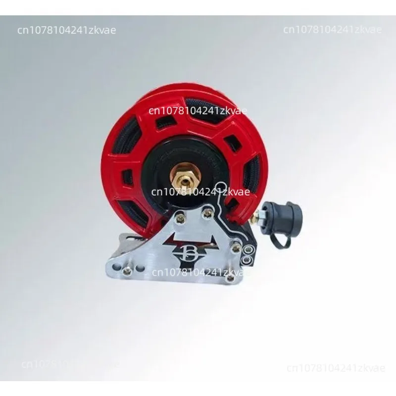 Classic Red Air Pump Reel Desert Off-Road Tire Inflation Hose Reel