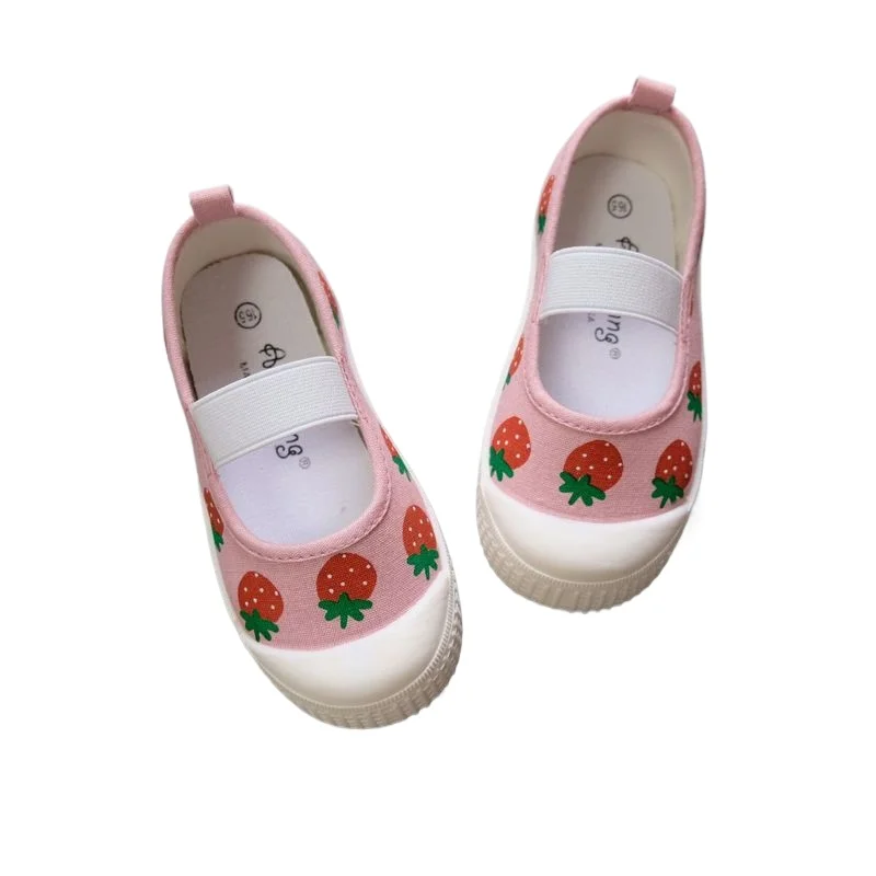 Child Canvas Shoe 2026 Season New Simple Girl Sweet Soft Sole Single Shoe Casual Girls Anti Slip Student Versatile Walking Shoes