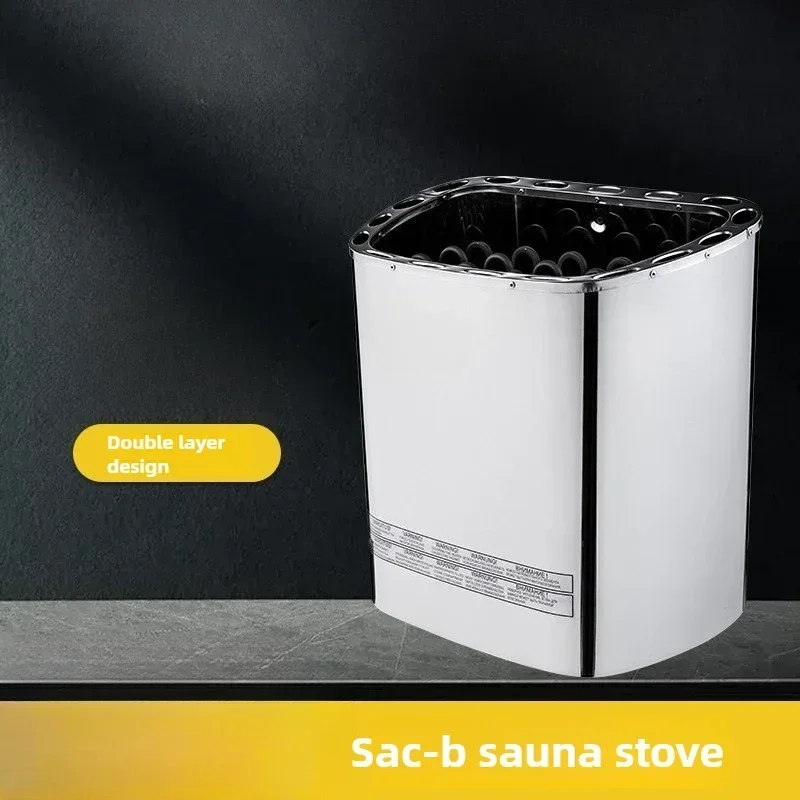 3KW Electric Sauna Heater Wall-Mounted Stainless Steel with External Control Small Household Sauna Furnace