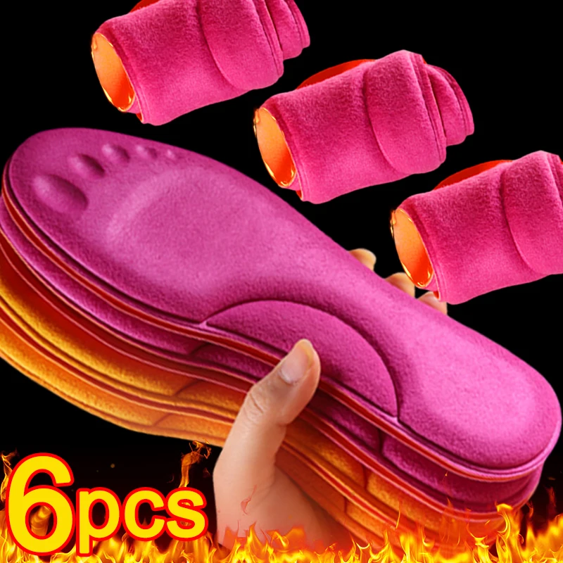 1-3Pairs Self Heating Insoles Thermostatic Thermal Insole Massage Memory Foam Arch Support Shoe Pad Heated Pads Winter Men Women