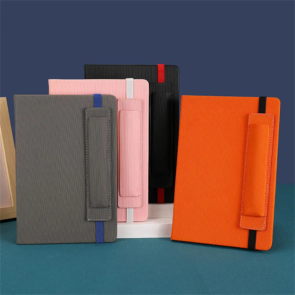 A5 Elastic Strap Notebooks with Pen Holder Simple Business Notepad Diary Agenda Weekly Planner Notebook School Office Supplies