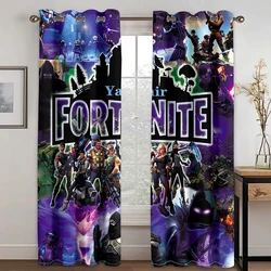 3D Children's Competitive Game Boy Anime Cool 2 Pieces Shipping Thin Shading Window Curtain for Living Room Bedroom Decor Hook