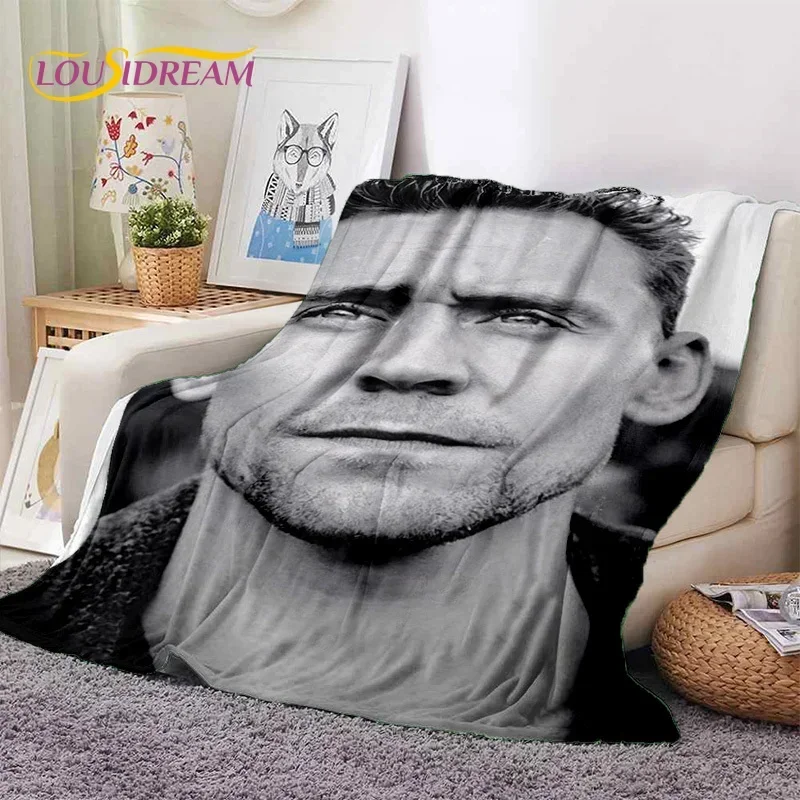 3D T-Tom Hiddleston Collage Actor Soft Flannel Blanket for Beds Bedroom Throw Blanket for Outdoor Leisure Nap Gift Kid