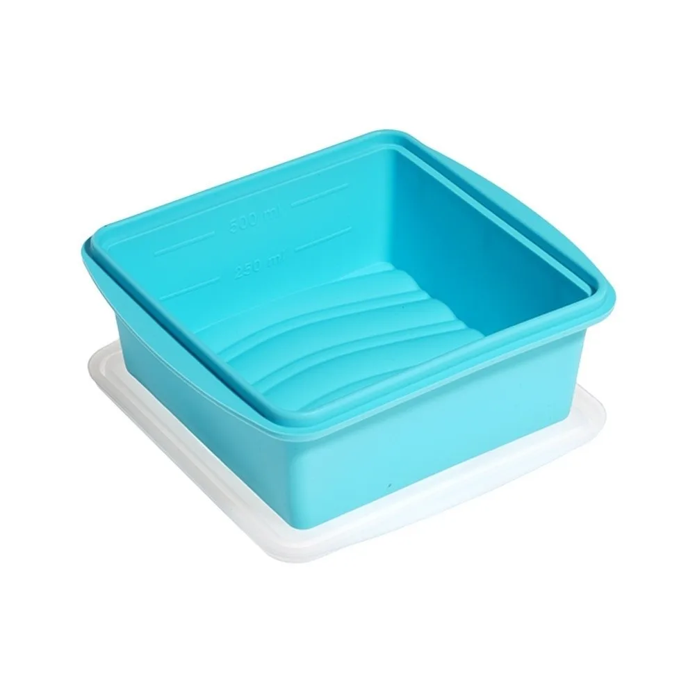New Reusable Silicone Freezer Mold with Lid Multi-purpose Ice Tray Mold Leak-Proof Food Storage Box Kitchen Use