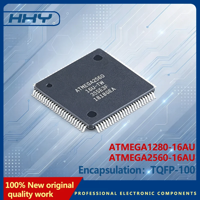 ATMEGA2560-16AU ATMEGA1280-16AU ATMEGA2560 ATMEGA1280 ATME2560 AT2560 TQFP-100 New original 8 bit microcontroller chip IC